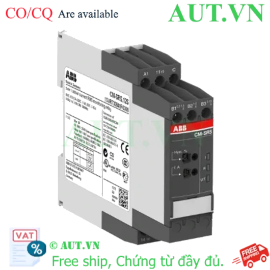 Ảnh của 1SVR730841R0200 – Rơ le bảo vệ dòng điện ABB CM-SRS.11S (0.003-1A) 110-130V