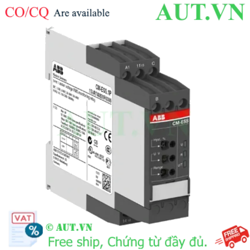 Ảnh của 1SVR730831R1300 – Rơ le bảo vệ điện áp ABB CM-ESS.1S (3-600V) 220-240V