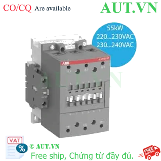 Ảnh của Công tắc tơ 3 cực AC 45...75kW ABB 1SFL981074R8011 (AX115-30-11-80) 