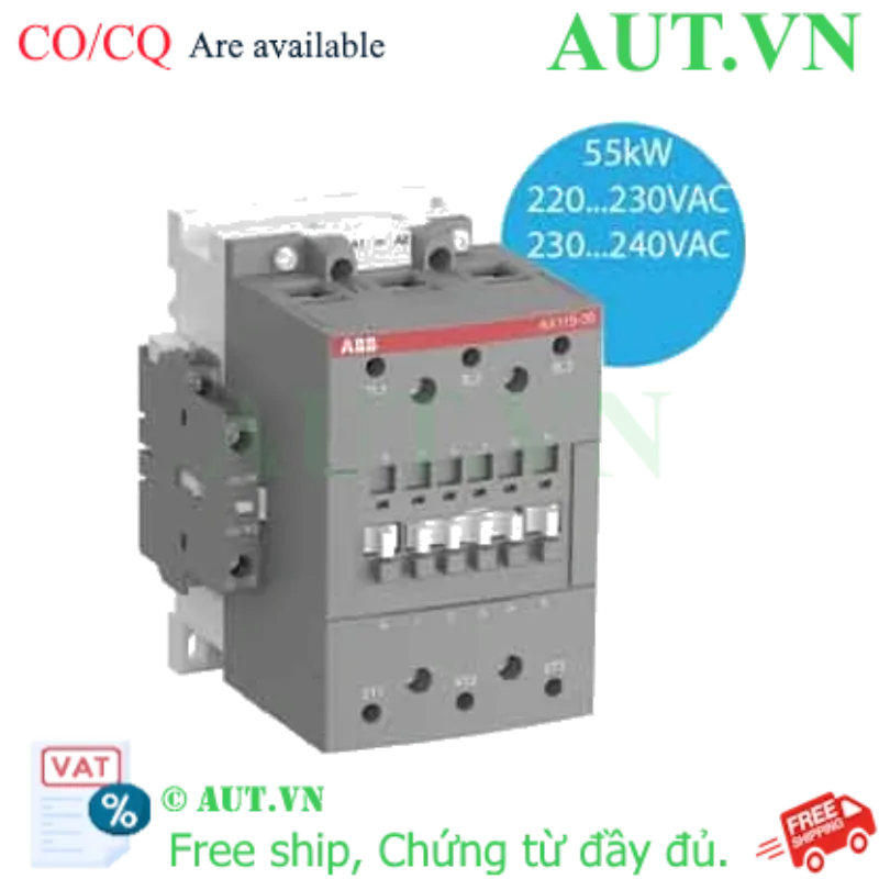 Ảnh của Công tắc tơ 3 cực AC 45...75kW ABB 1SFL981074R8011 (AX115-30-11-80) 