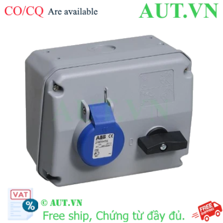Ảnh của 2CMA167669R1000 – Ổ cắm + khóa liên động ngang ABB 232MHS6 32A 2P+E 220-250V IP44