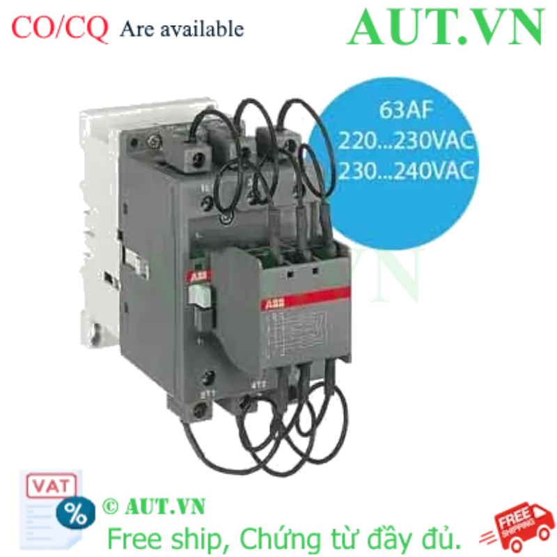 Ảnh của Công tắc tơ 3 cực điều khiển tụ bù AC 40...60kvar ABB 1SBL371024R8000 (UA63-30-00RA 220-230V 50Hz / 230-240V 60Hz) 