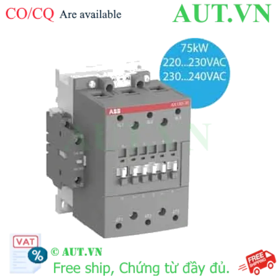 Ảnh của Công tắc tơ 3 cực AC 45...75kW ABB 1SFL991074R8011 (AX150-30-11-80) 