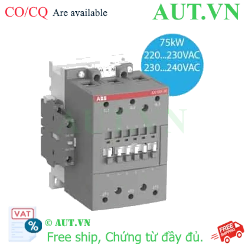 Ảnh của Công tắc tơ 3 cực AC 45...75kW ABB 1SFL991074R8011 (AX150-30-11-80) 