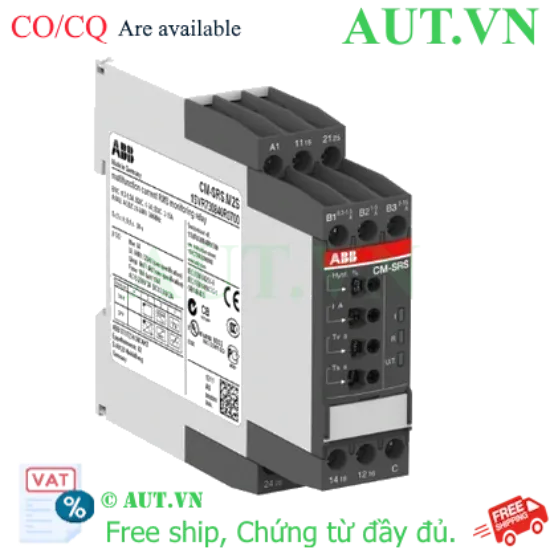 Ảnh của 1SVR730840R0600 – Rơ le bảo vệ dòng điện ABB CM-SRS.M1S (0.003-1A) 24-240V