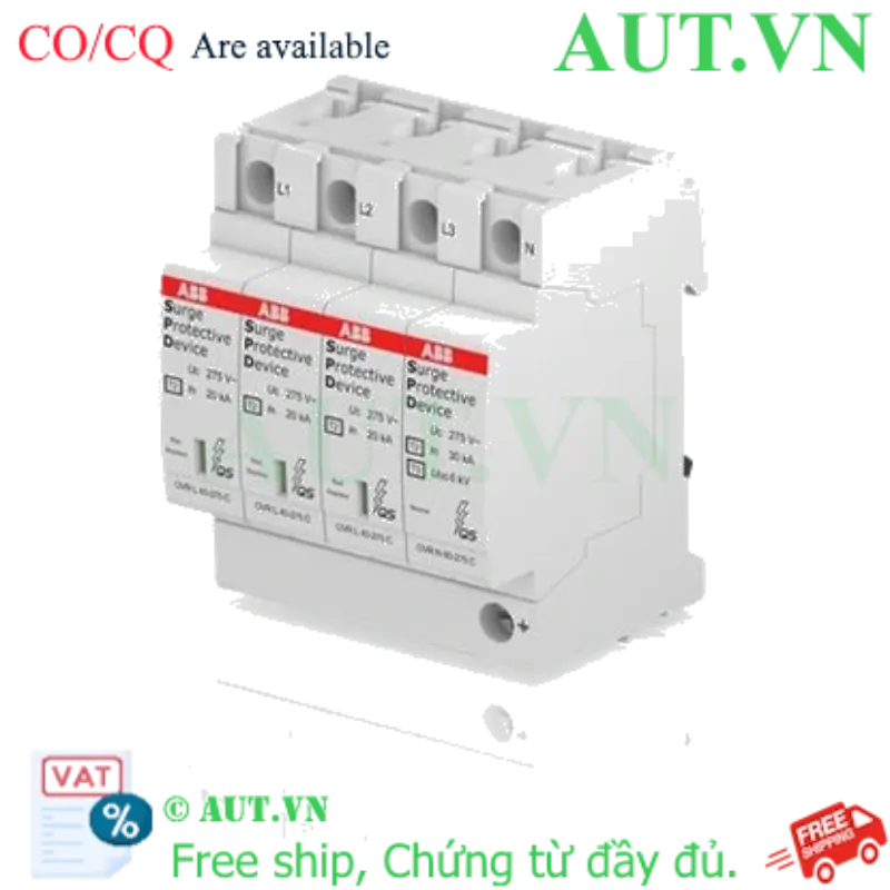 Ảnh của 2CTB803973R1100 – CB chống sét ABB OVR T2 3N 40-275 P QS 3P+N 40kA