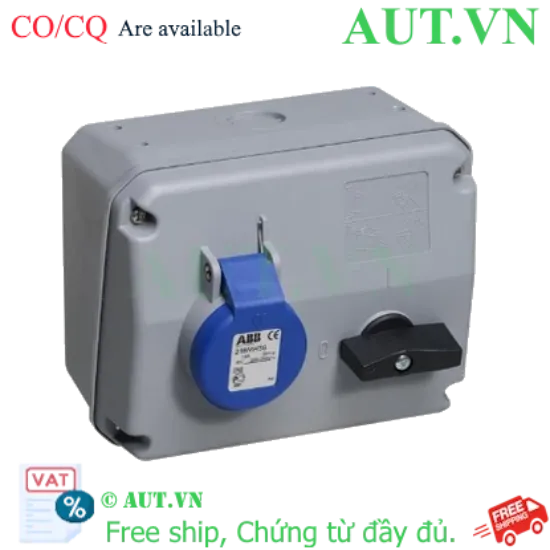 Ảnh của 2CMA167715R1000 – Ổ cắm + khóa liên động ngang ABB 263MHS6 63A 2P+E 220-250V IP44