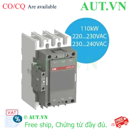 Ảnh của Khởi động từ 3 cực 90...110kW AC ABB 1SFL501074R8011 (AX205-30-11-80) 