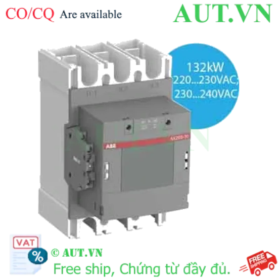 Ảnh của Khởi động từ 3 cực 132...200kW AC ABB 1SFL547074R8011 (AX260-30-11-80) 