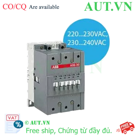 Ảnh của Công tắc tơ 3 cực điều khiển tụ bù AC 70...80kvar ABB 1SFL431024R8000 (UA95-30-00RA-80) 
