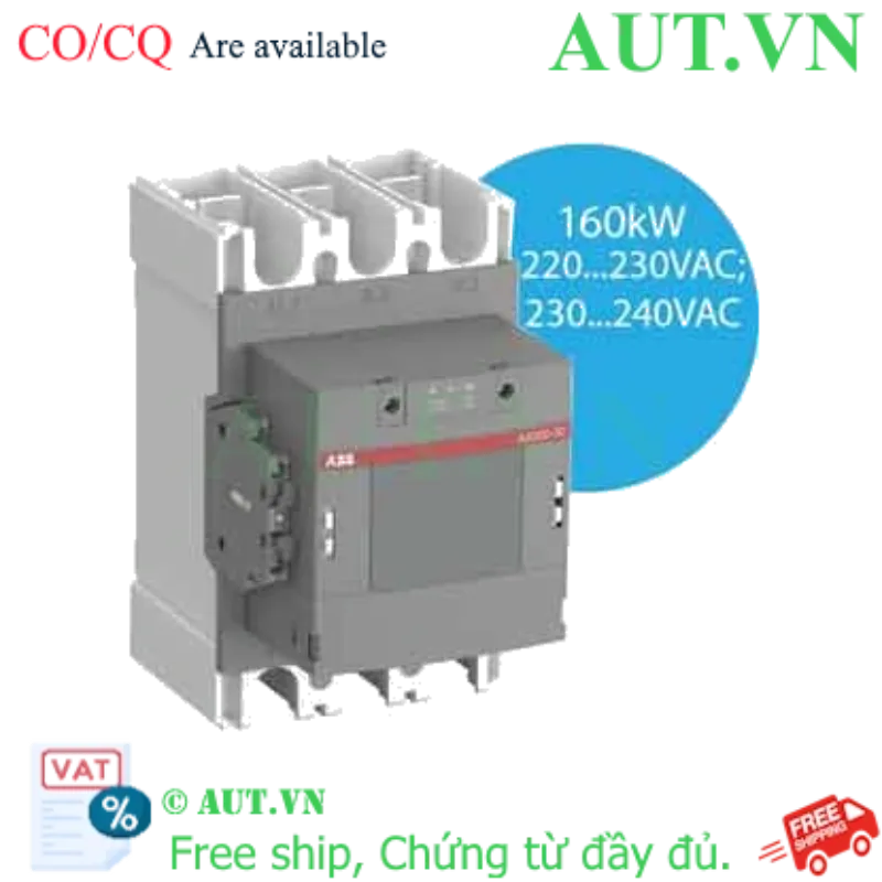 Ảnh của Khởi động từ 3 cực 132...200kW AC ABB 1SFL587074R8011 (AX300-30-11-80) 