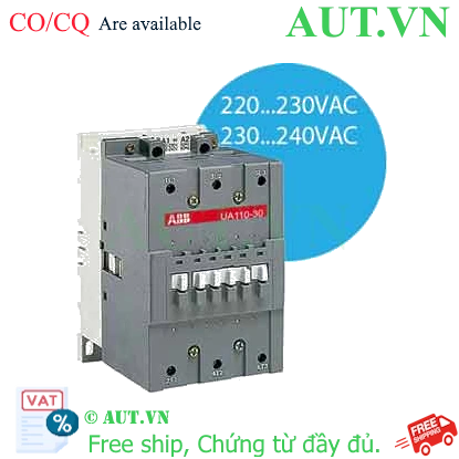 Ảnh của Công tắc tơ 3 cực điều khiển tụ bù AC 70...80kvar ABB 1SFL451024R8000 (UA110-30-00RA-80) 