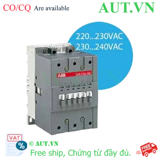 Ảnh của Công tắc tơ 3 cực điều khiển tụ bù AC 70...80kvar ABB 1SFL451024R8000 (UA110-30-00RA-80) 