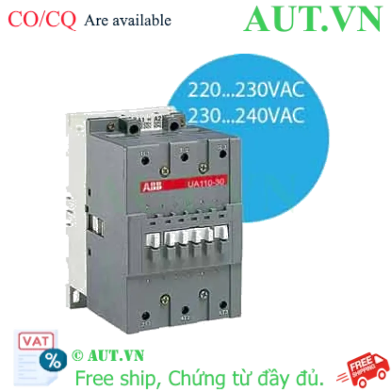 Ảnh của Công tắc tơ 3 cực điều khiển tụ bù AC 70...80kvar ABB 1SFL451024R8000 (UA110-30-00RA-80) 