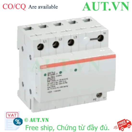 Ảnh của 2CTB815101R8800 – CB chống sét ABB OVR T1 3N 25 255-7 3P+N 60kA