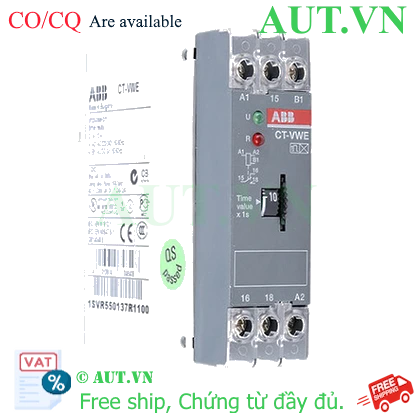Ảnh của 1SVR550130R4100 – Rờ le thời gian ABB CT-VWE 0.3-30s 110V AC