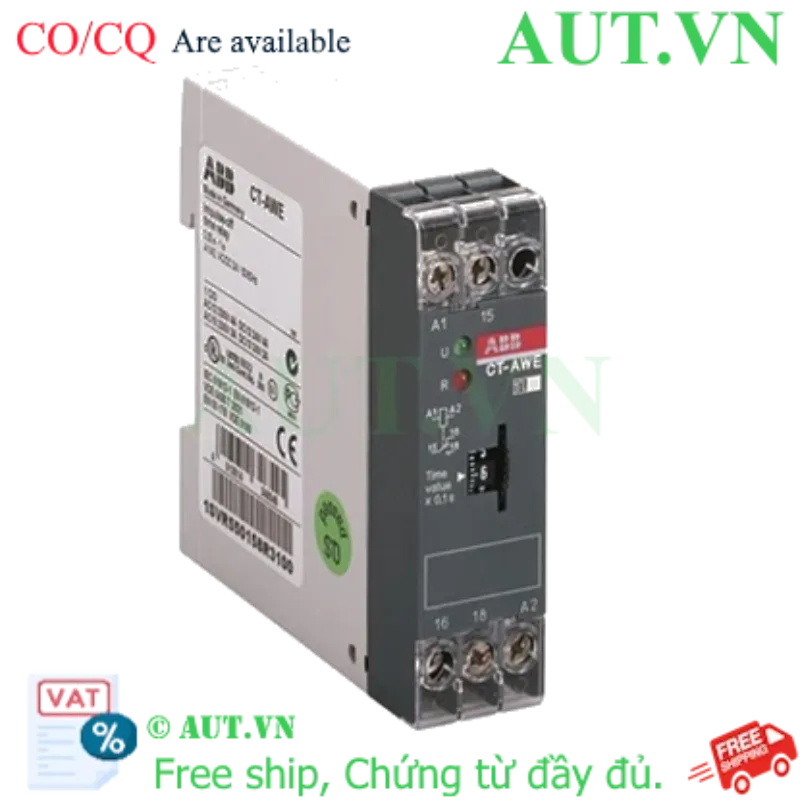 Ảnh của 1SVR550148R2100 – Rờ le thời gian ABB CT-AWE 3-300s 24V AC /DC