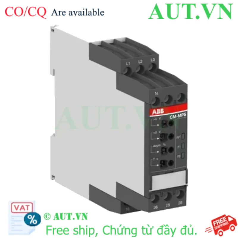 Ảnh của 1SVR730884R4300 – Rờ le bảo vệ pha ABB CM-MPS.43S 2c/o, 0,0.1-30s