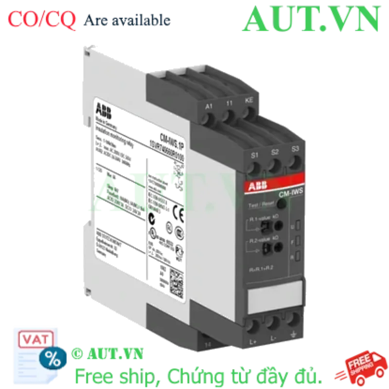 Ảnh của 1SVR740660R0100 – Rờ le bảo vệ pha ABB CM-IWS.1P 1-100kOhm, 24-240VAC/DC