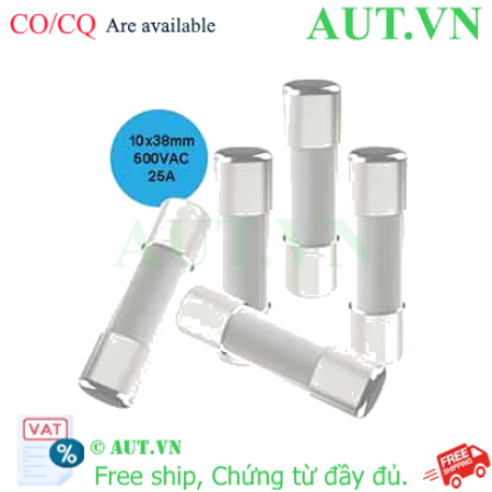 Ảnh của 2CSM277103R1801 cầu chì ABB, 25A, 500VAC, 10x38 mm