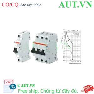 Ảnh của Aptomat cài 80A-100A đường đặc tuyến B ABB 2CDS251001R0825 (S201-B100) 
