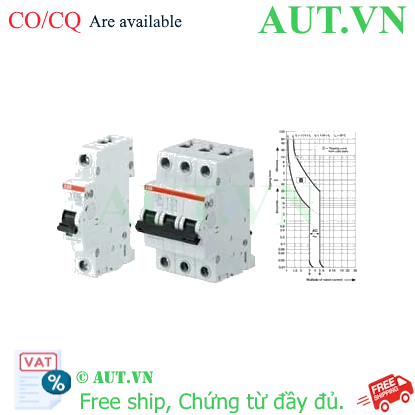 Ảnh của Aptomat cài 80A-100A đường đặc tuyến B ABB 2CDS251103R0805 (S201-B80NA) 