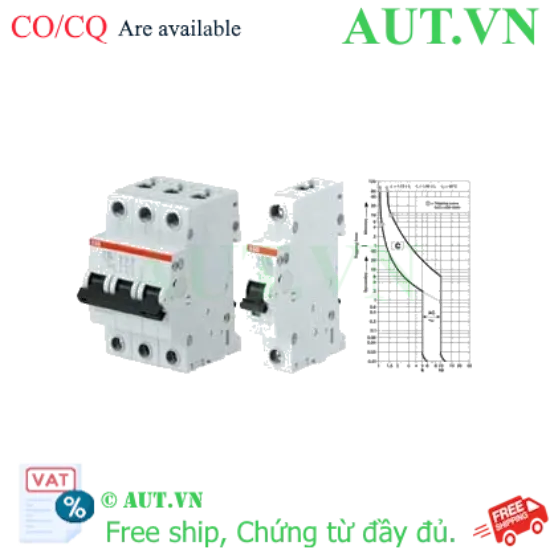 Ảnh của Aptomat cài 80A-100A đường đặc tuyến C ABB 2CDS253103R0804 (S203-C80NA) 