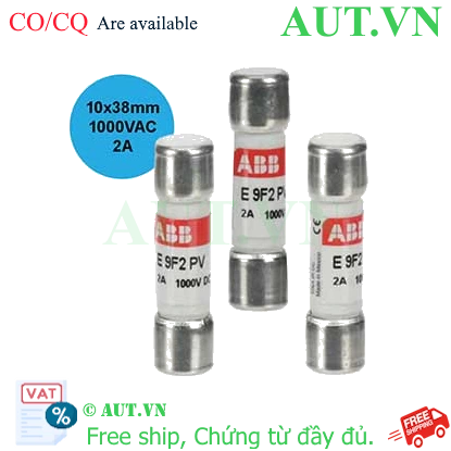 Ảnh của Cầu chì ống 2A 2CSM213466R1801 ABB 10x38mm, 1000VDC