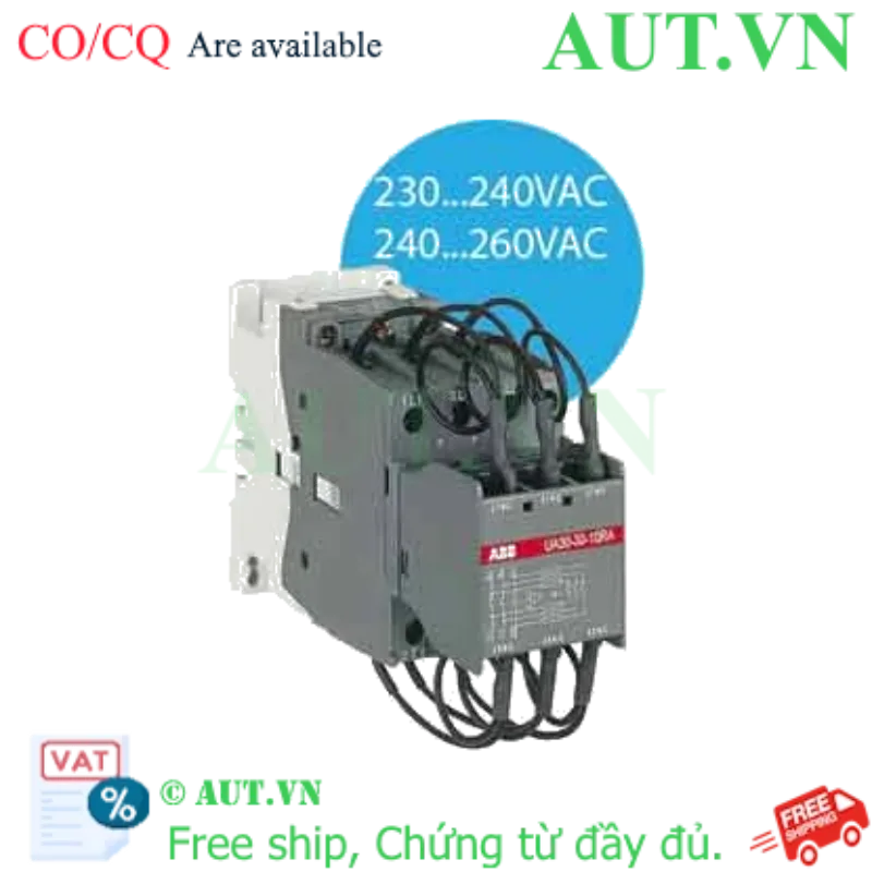 Ảnh của Công tắc tơ 3 cực điều khiển tụ bù AC 12.5...30kvar ABB 1SBL281024R8810 (UA30-30-10RA 230-240V 50Hz / 240-260V 60Hz) 