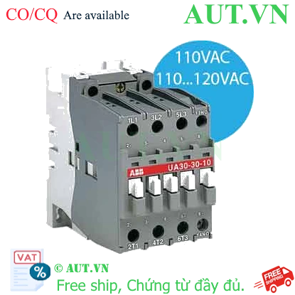 Ảnh của Công tắc tơ điều khiển tụ bù 3 cực 12.5...27.5kvar ABB 1SBL281022R8410 (UA30-30-10 110V 50Hz / 110-120V 60Hz) 