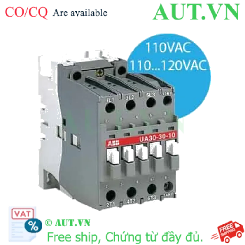 Ảnh của Công tắc tơ điều khiển tụ bù 3 cực 12.5...27.5kvar ABB 1SBL281022R8410 (UA30-30-10 110V 50Hz / 110-120V 60Hz) 