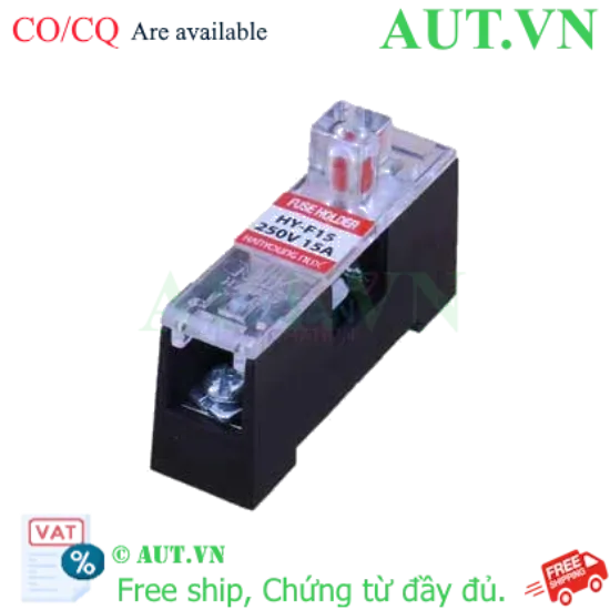 Ảnh của Đế Cầu Chì Hanyoung Nux HY-F15-1A - 15A 250VAC, Có Đèn LED Báo Hiệu, Gắn Thanh Ray DIN