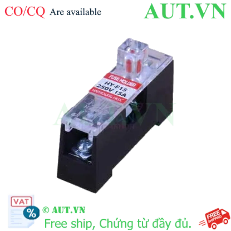 Ảnh của Đế Cầu Chì Hanyoung Nux HY-F15-1A | 15A - Có Đèn LED Báo Lỗi - Gắn Thanh Ray DIN