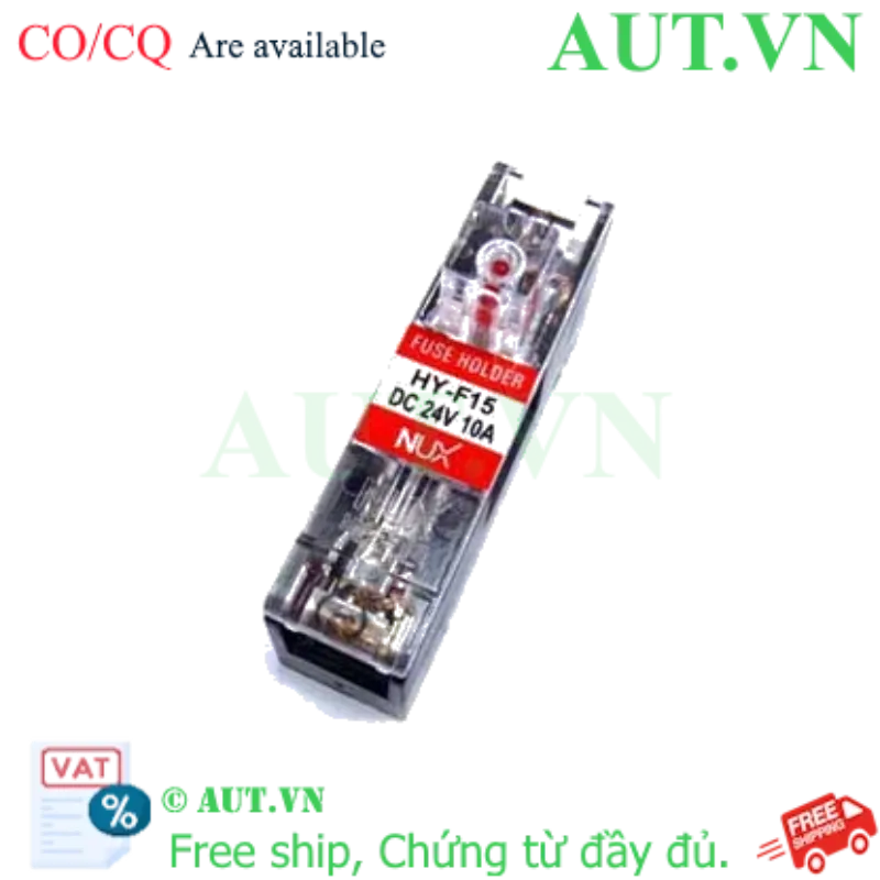 Ảnh của Đế Cầu Chì Hanyoung Nux HY-F15-1D | 10A - 24VDC | Có Đèn LED Báo Lỗi & Gắn Thanh Ray DIN
