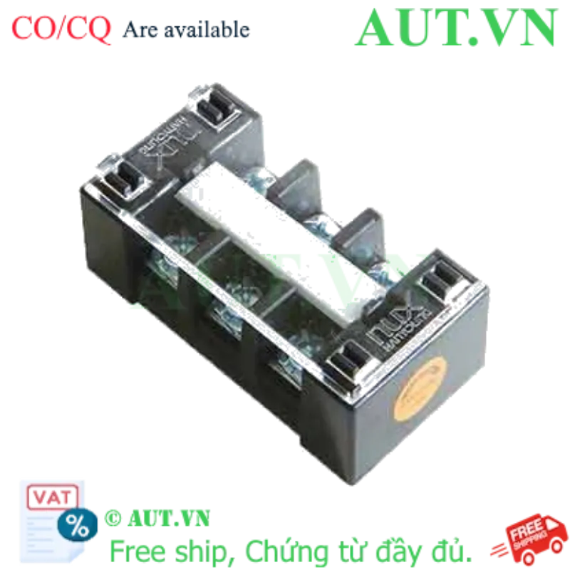 Ảnh của Cầu Đấu Dây Hanyong Nux HYT-203 (3 Cực, 20A) | Chống Cháy, Vít M4 Siêu Chắc | AUT VN