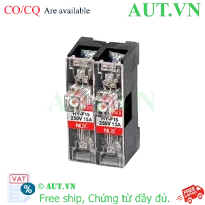 Ảnh của Đế Cầu Chì Hanyoung Nux HY-F15-2D (2P, 10A, 24VDC) - Có Đèn LED Báo Lỗi, Lắp Ray DIN