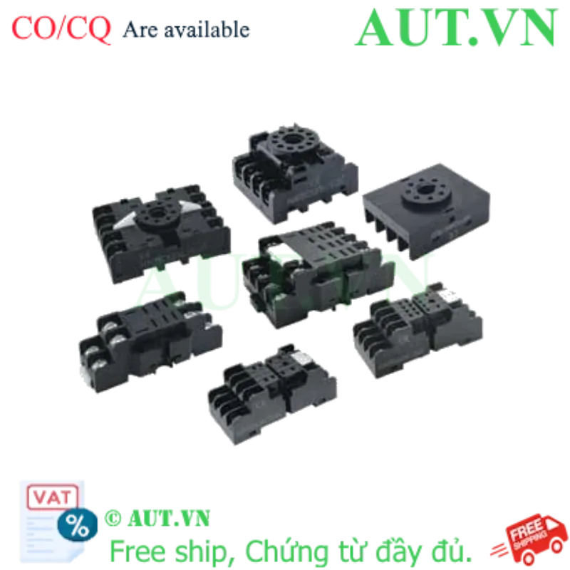 Ảnh của Đế Rơ Le Hanyoung Nux HS-R-M04 | 14 Chân Dẹt, Gắn Thanh Ray DIN, Nhựa PC Chống Cháy