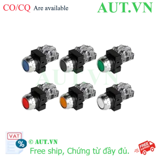 Ảnh của Công tắc nút nhấn Hanyong Nux CRF-P25M1R - Màu Đỏ, Nhấn Nhả, 1NO+1NC (25mm)