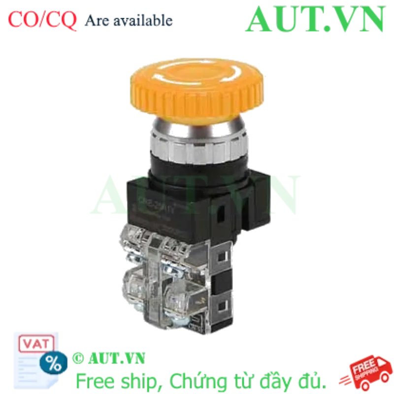 Ảnh của Công tắc nút nhấn dừng khẩn cấp Hanyoung Nux CRE-25R1Y - D25, Vàng, 1NO+1NC