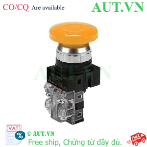 Ảnh của Nút Dừng Khẩn Cấp Hanyoung Nux CRE-25M1Y - Đầu Nấm Vàng, Phi 25, 1NO+1NC