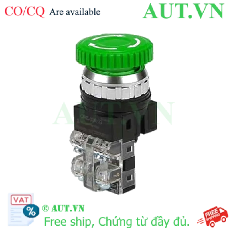 Ảnh của Công tắc nút nhấn dừng khẩn Hanyoung Nux CRE-30R1G - Đầu nấm, 1NO+1NC, Xoay Reset