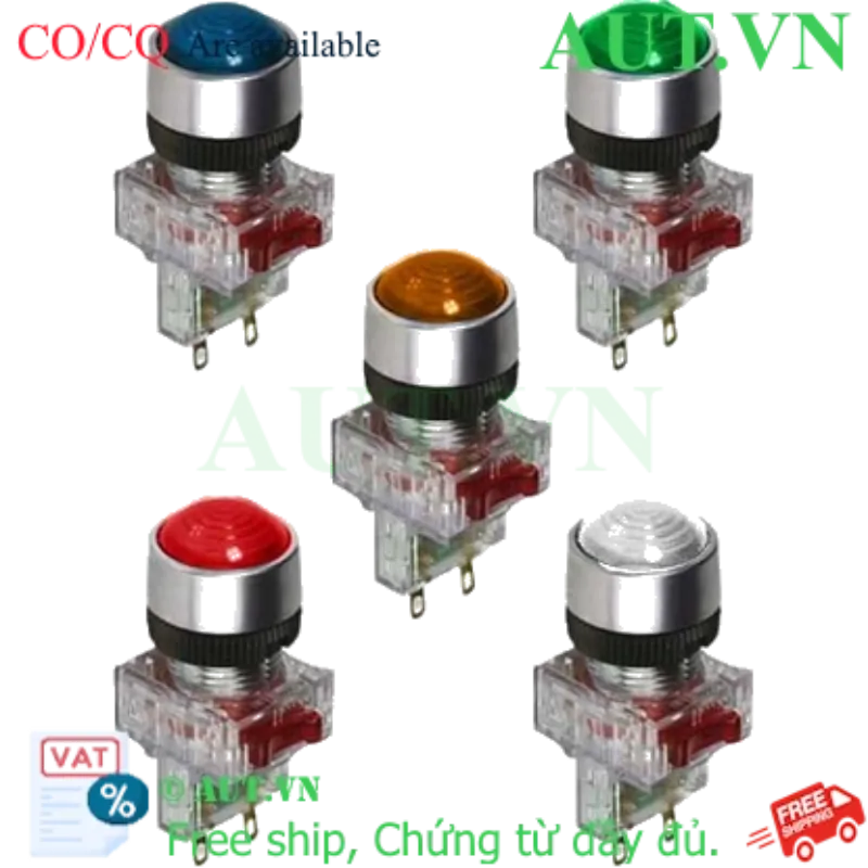 Ảnh của Đèn Báo LED Hanyong Nux DRP-RDW 16mm - 12/24VDC - Vỏ Chrome Cao Cấp