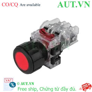 Ảnh của Nút Nhấn Hanyoung MRF-KM1R Phi 25 - Vành Bảo Vệ Chống Nhấn Nhầm, Nhấn Nhả, 1NO+1NC (Đỏ)
