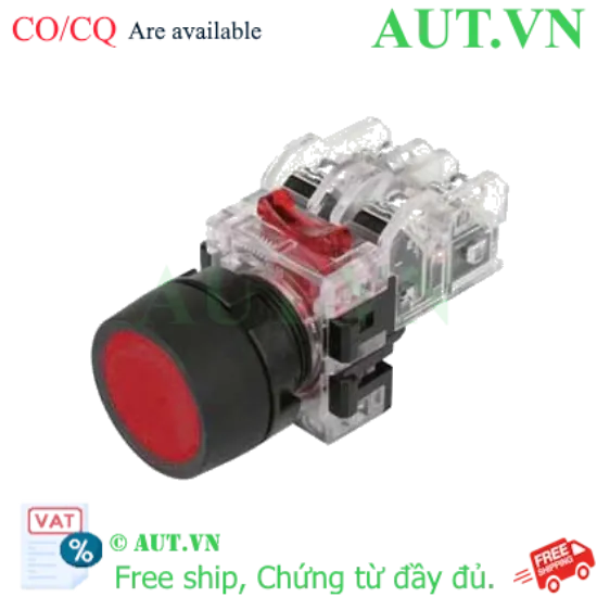 Ảnh của Nút Nhấn Giữ Hanyoung Nux MRF-TA1R Phi 22mm Màu Đỏ - 1NO+1NC, Độ Bền Cao, Chính Hãng AUT VN