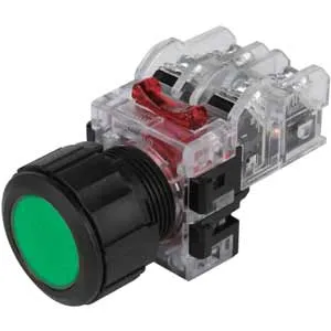 Ảnh của Nút Nhấn Công Nghiệp Hanyoung Nux MRF-KM1G - Phi 25mm, Nhấn Nhả, 1NO+1NC, Xanh Lá
