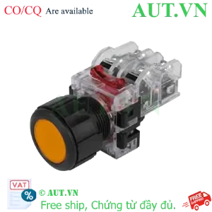 Ảnh của Nút Nhấn Hanyoung Nux MRF-KM1Y Phi 25mm - Nhấn Nhả, 1NO+1NC, Vành Bảo Vệ | AUT VN