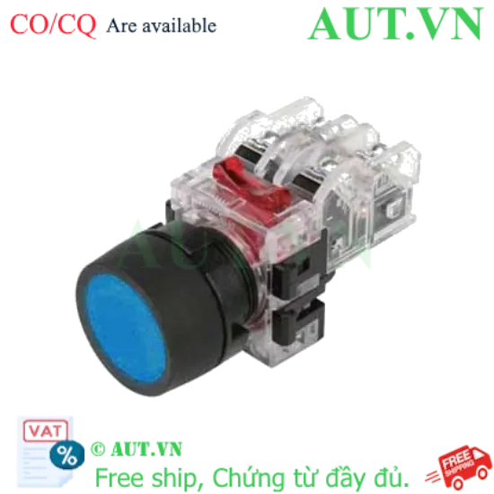Ảnh của Công tắc nút nhấn Hanyoung Nux MRF-TA1A - Nhấn giữ, 1NO+1NC, Phi 22mm Xanh