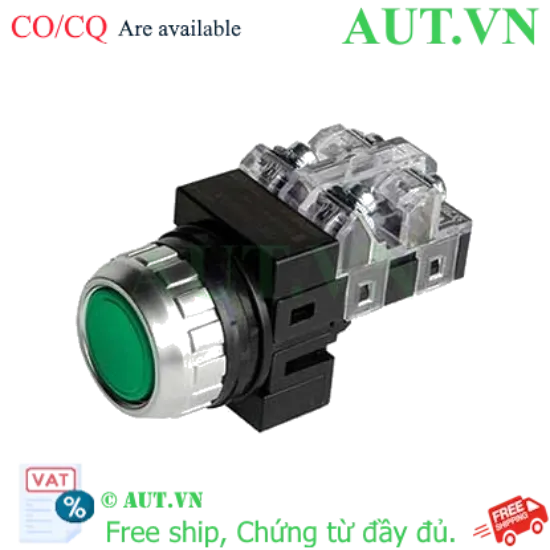 Ảnh của Nút Nhấn Hanyoung Nux CRF-F25M2G - Phi 25mm, 2NO+2NC, Chống Nước IP65 (Xanh)