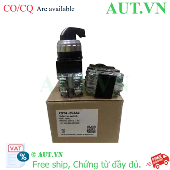 Ảnh của Công tắc xoay 3 vị trí Hanyoung CRSL-253A2 - Tự giữ, 2NO+2NC, Phi 25mm (Núm dài) Chính hãng