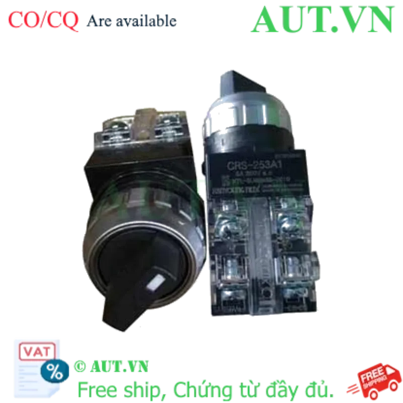 Ảnh của Công tắc xoay 3 vị trí Hanyoung CRS-253A2 | Tự giữ, 2NO+2NC, Phi 25mm